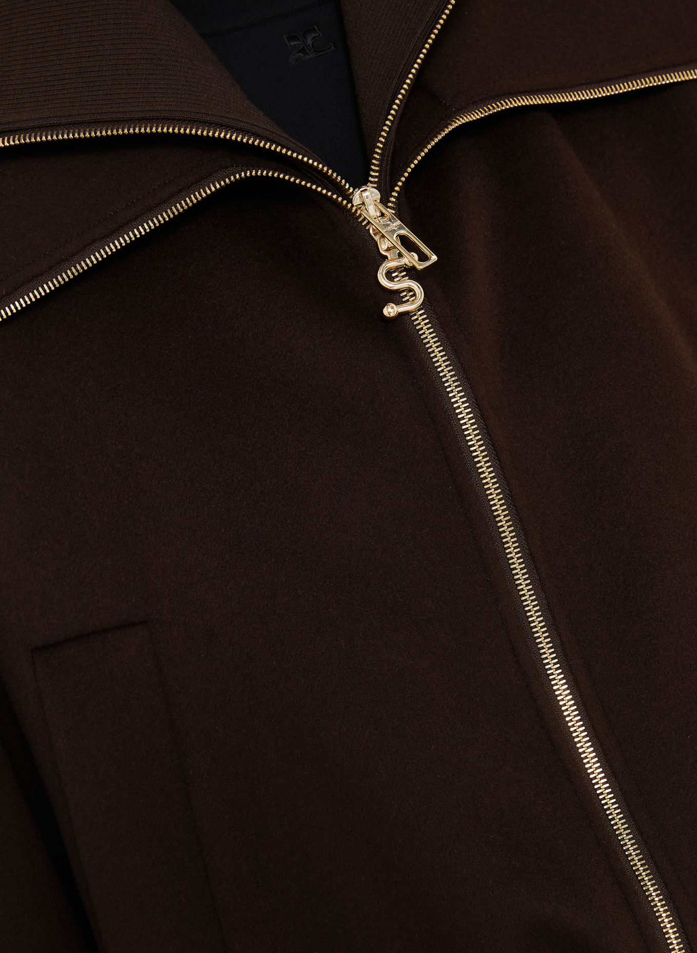 SPORTMAX Blouson EMIRO med avtagbar krage: MÖRKBRUN