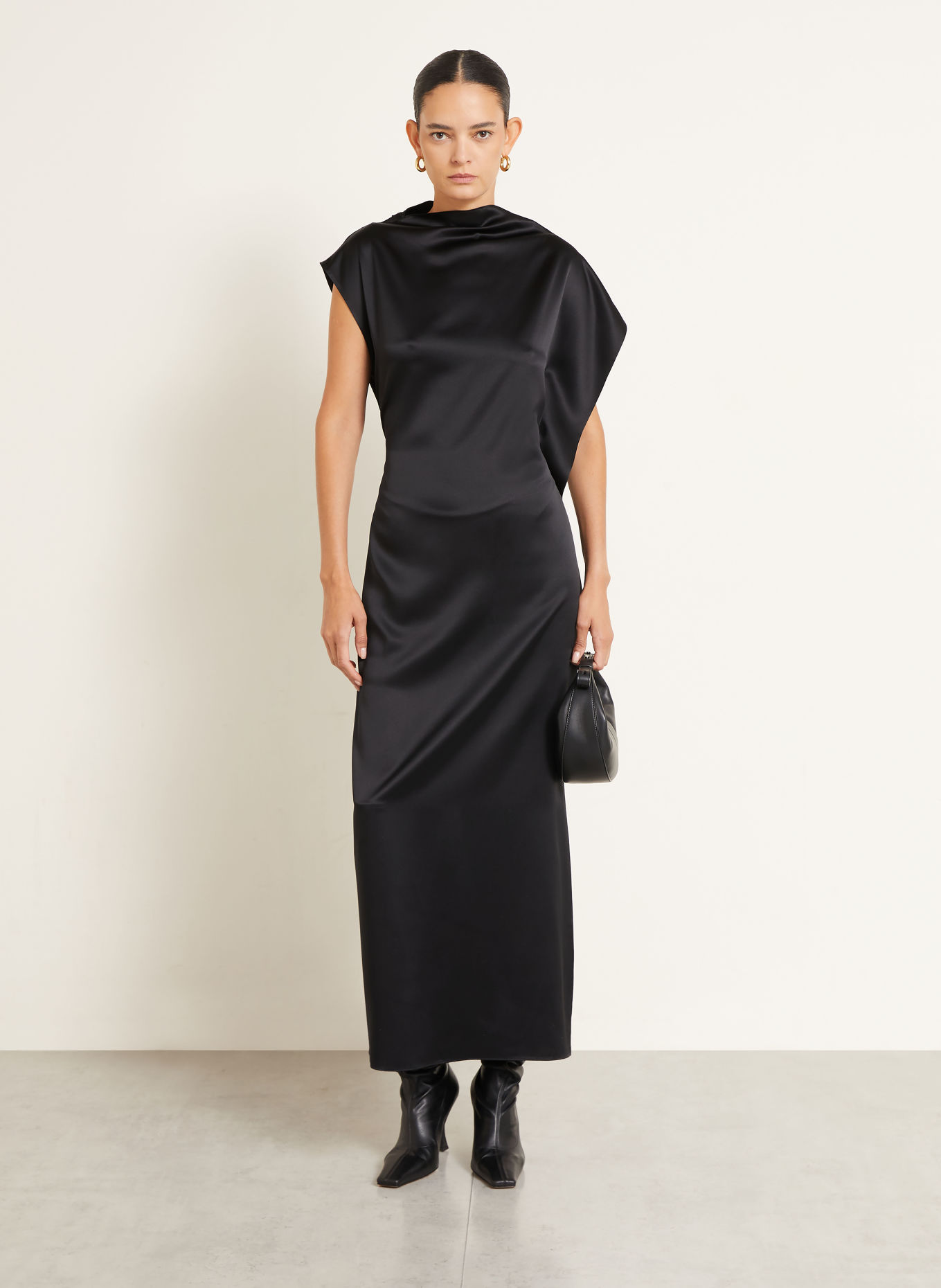 SPORTMAX Robe de soirée GIARA en soie: NOIR