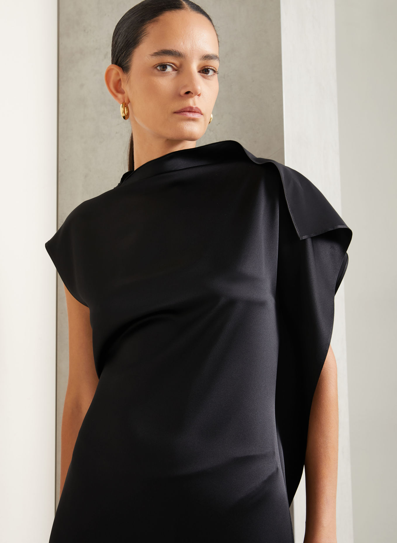 SPORTMAX Robe de soirée GIARA en soie: NOIR