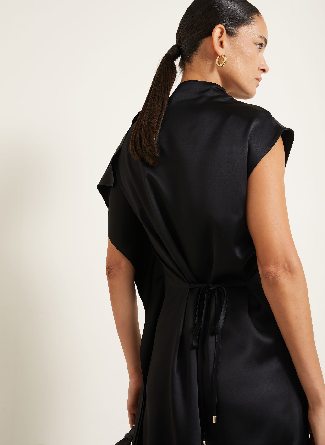 SPORTMAX Robe de soirée GIARA en soie: NOIR