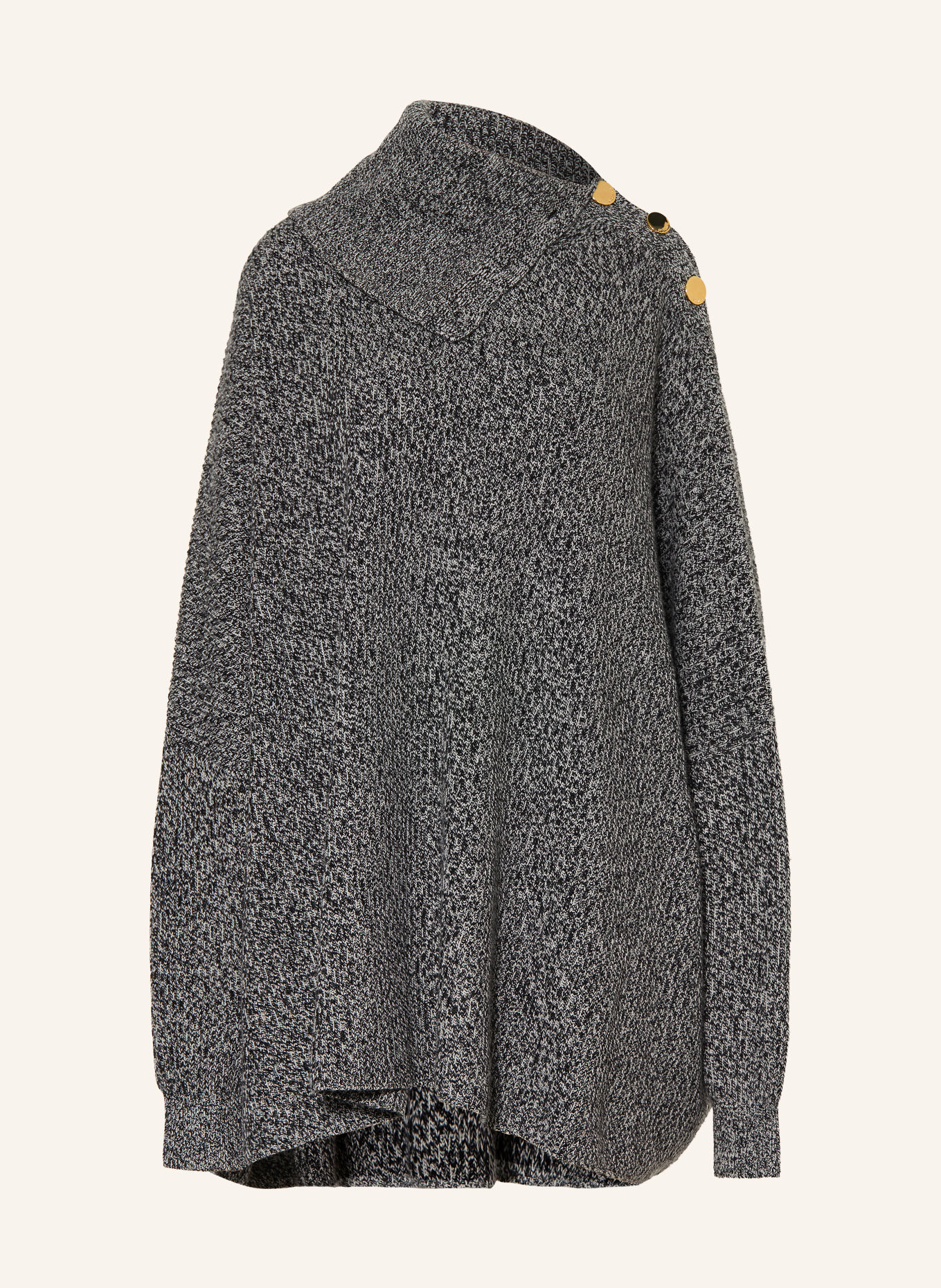 SPORTMAX Oversized-Strickkleid ALIBI: SCHWARZ / WEISS