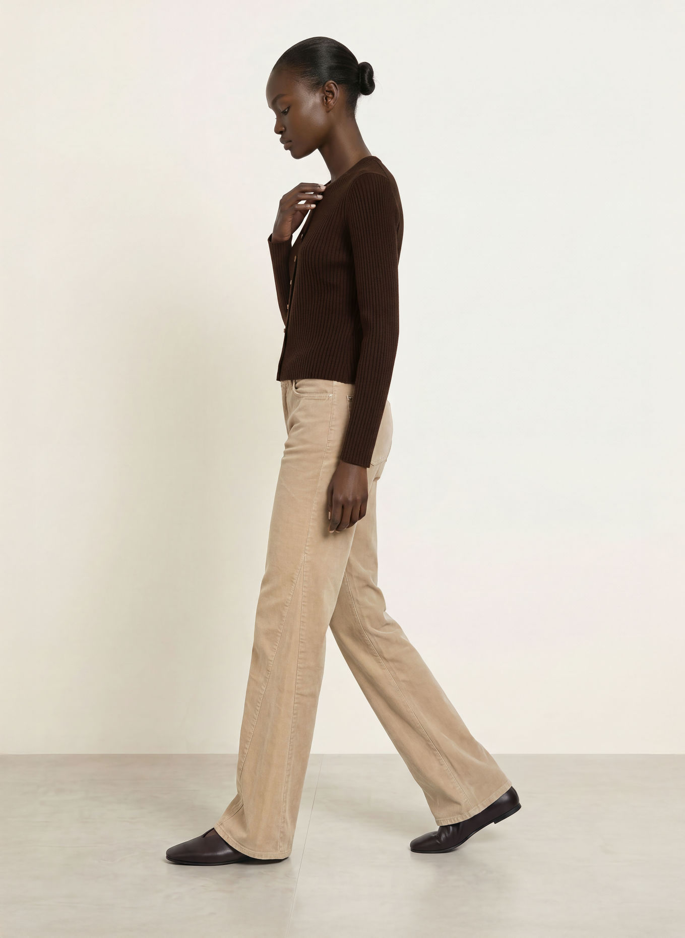 ALLUDE Strickjacke mit Cashmere: DUNKELBRAUN