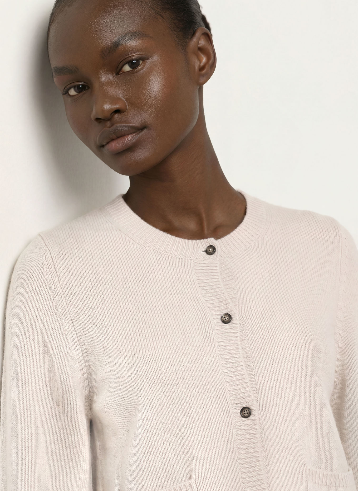 ALLUDE Strickjacke aus Cashmere: HELLGRAU