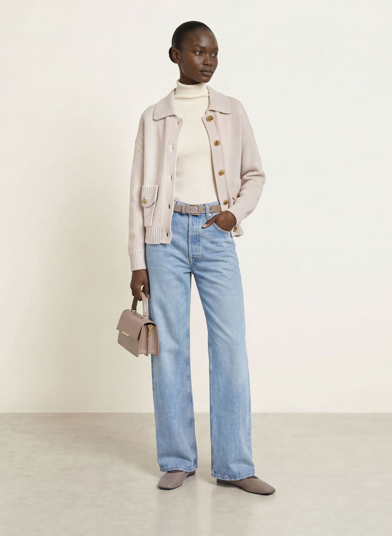 ALLUDE Strickjacke mit Cashmere: HELLGRAU