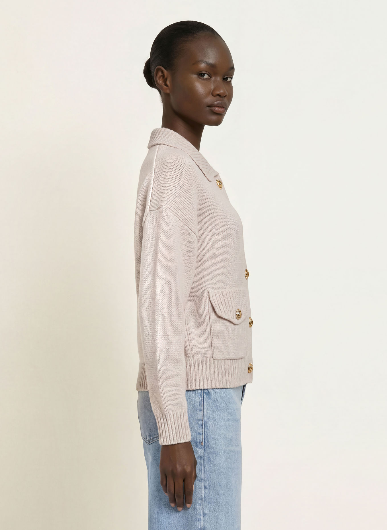 ALLUDE Strickjacke mit Cashmere: HELLGRAU