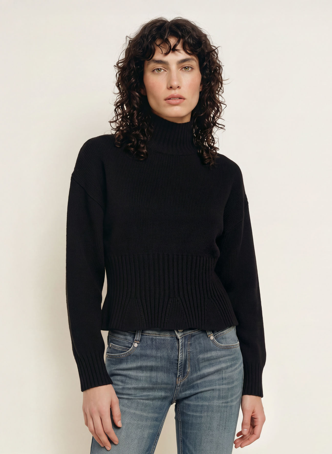 ALLUDE Pullover mit Cashmere: SCHWARZ