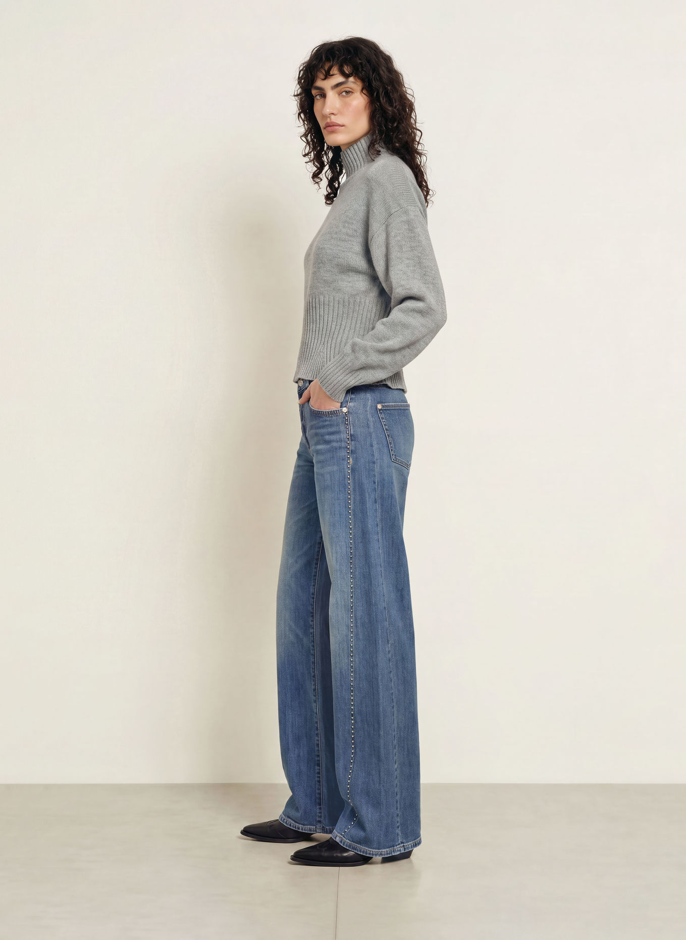 ALLUDE Pull en cachemire: GRIS