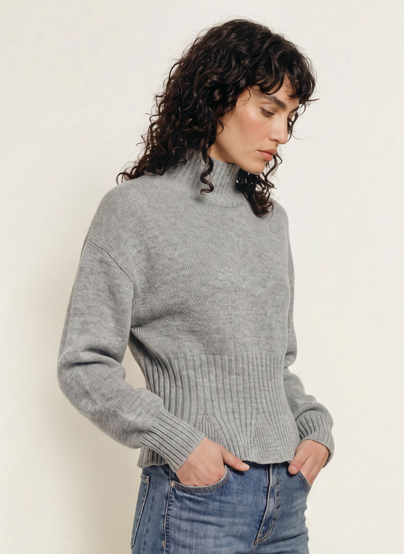 ALLUDE Pull en cachemire: GRIS