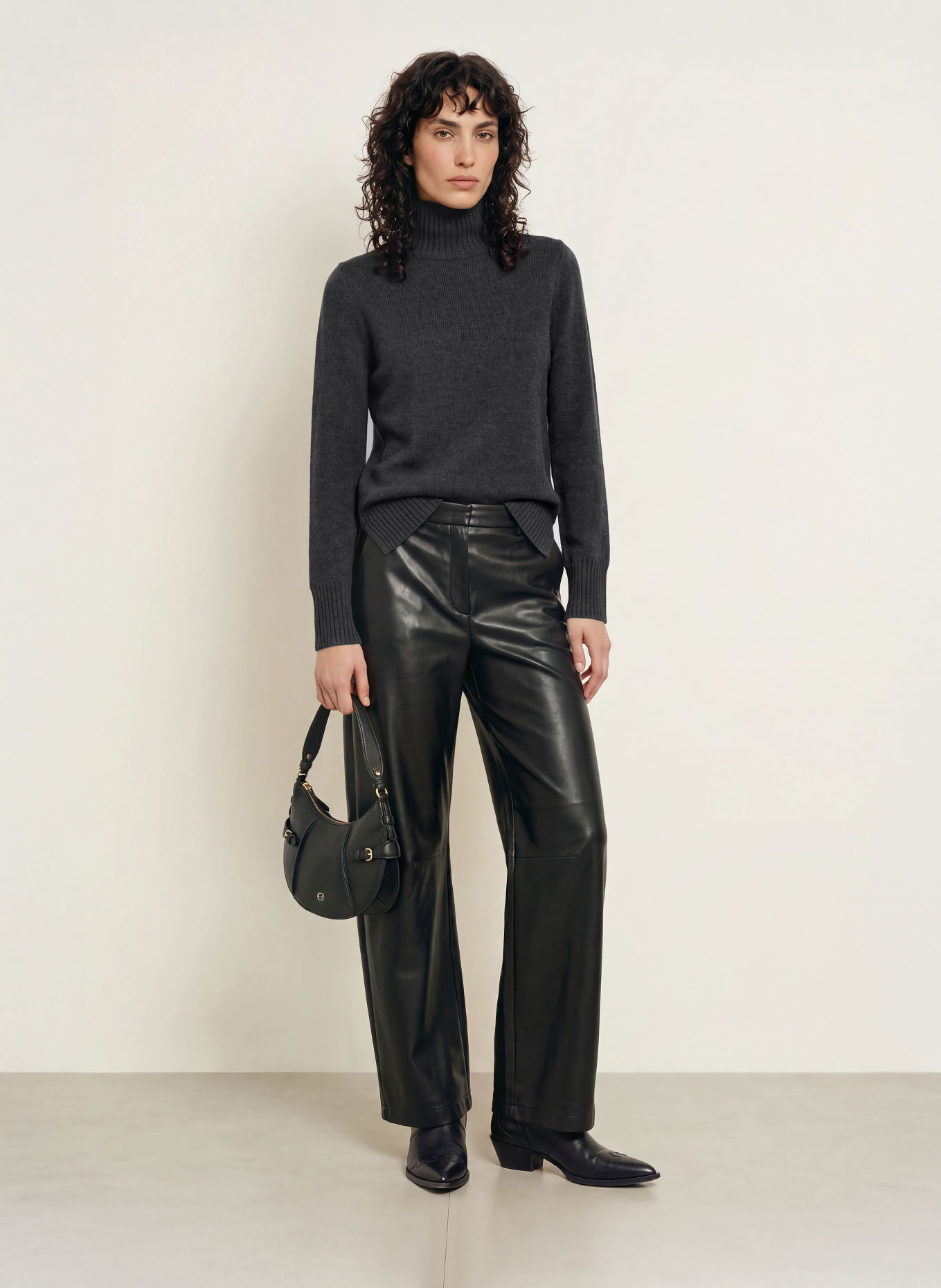ALLUDE Pull en cachemire: GRIS FONCÉ