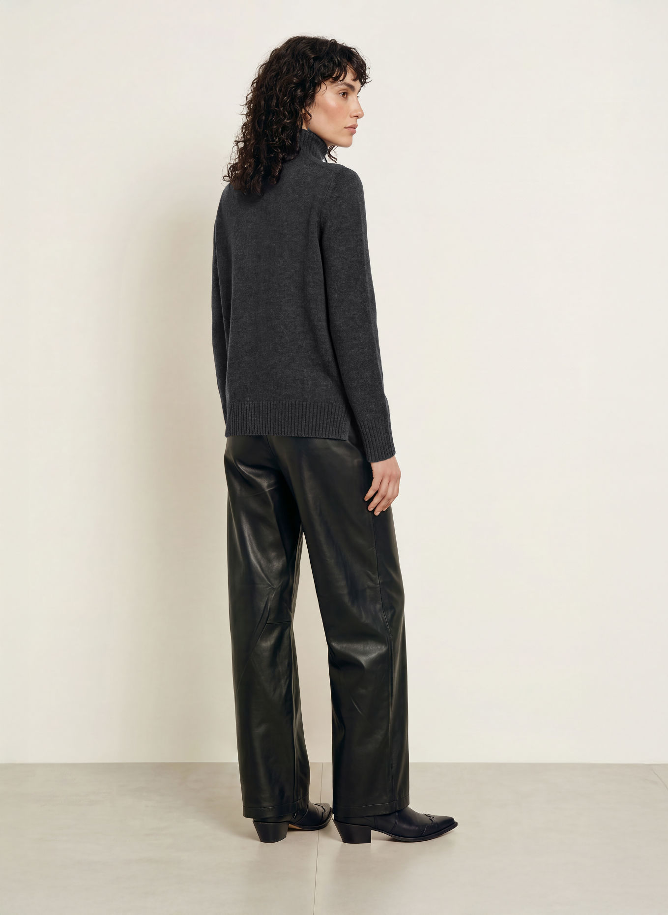 ALLUDE Pull en cachemire: GRIS FONCÉ