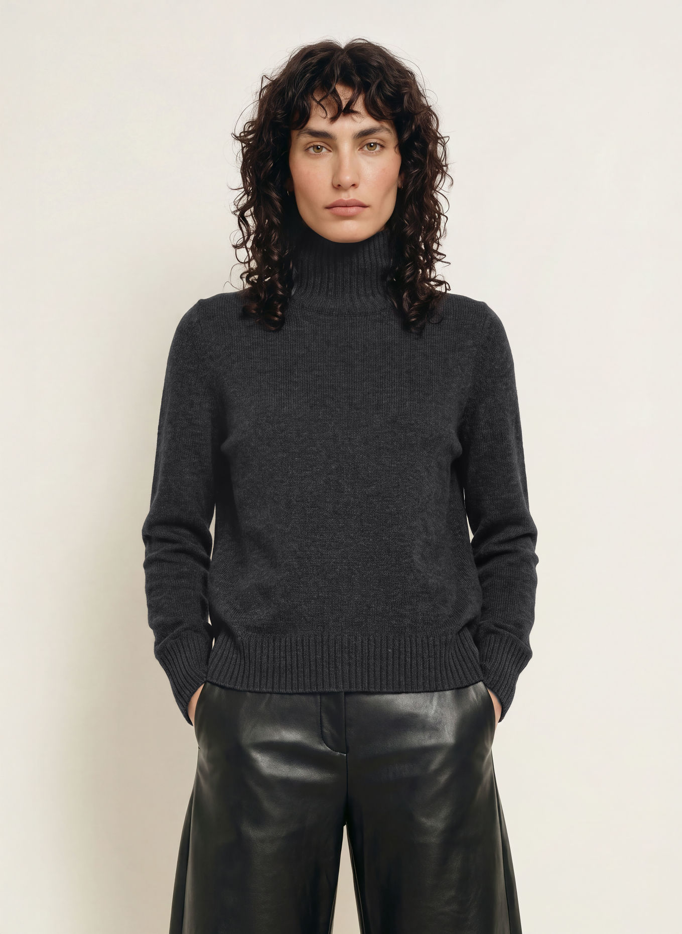 ALLUDE Pull en cachemire: GRIS FONCÉ