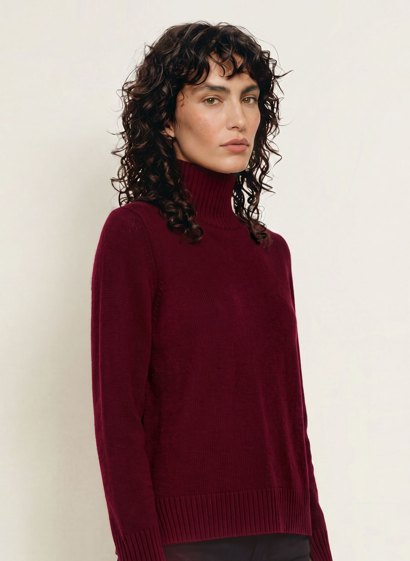 ALLUDE Pull en cachemire: LILAS FONCÉ