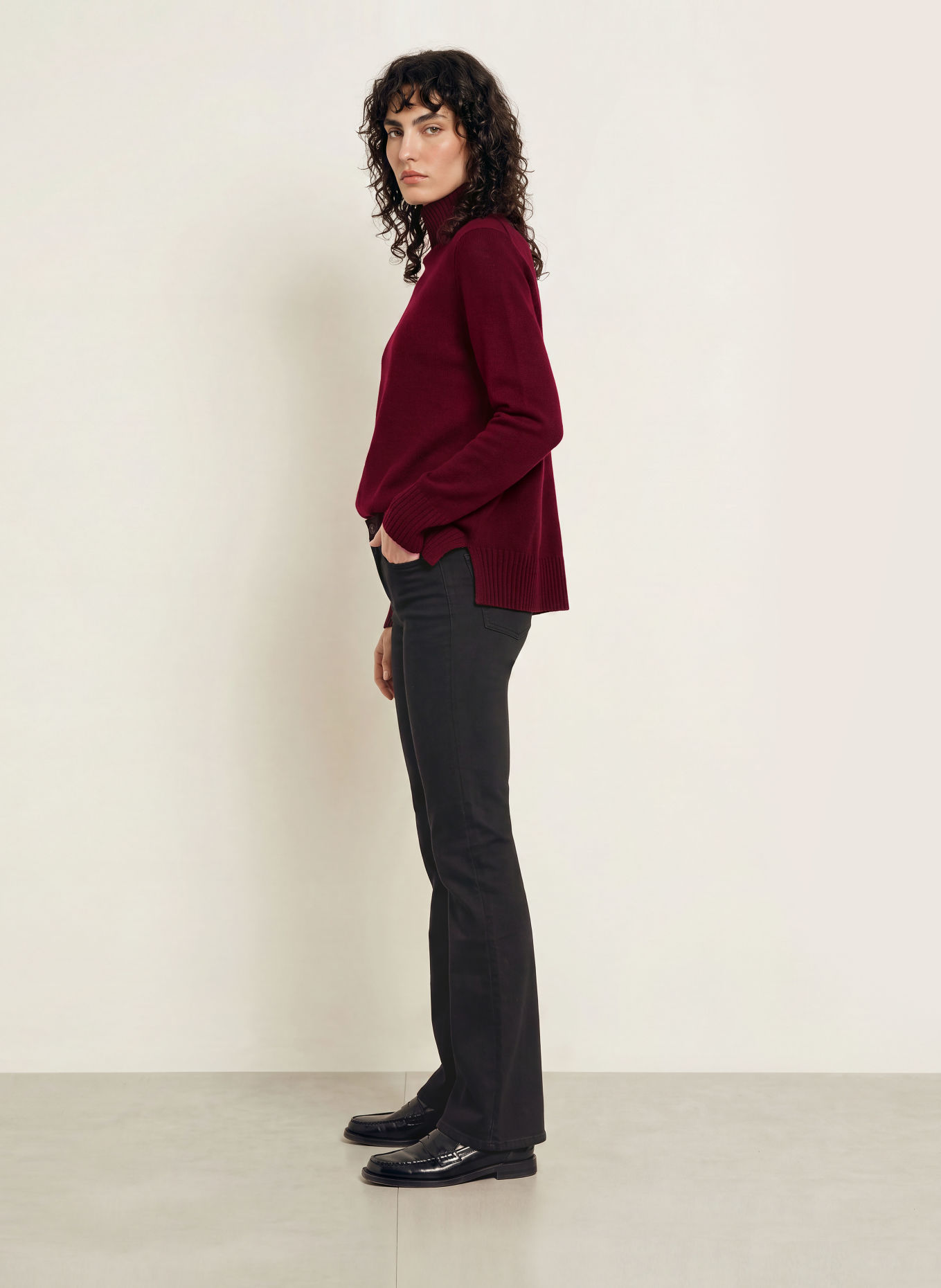 ALLUDE Pull en cachemire: LILAS FONCÉ
