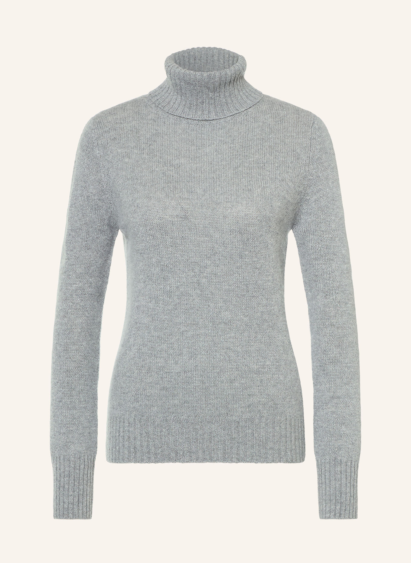 ALLUDE Coltrui met col van kasjmier: LICHTGRIJS