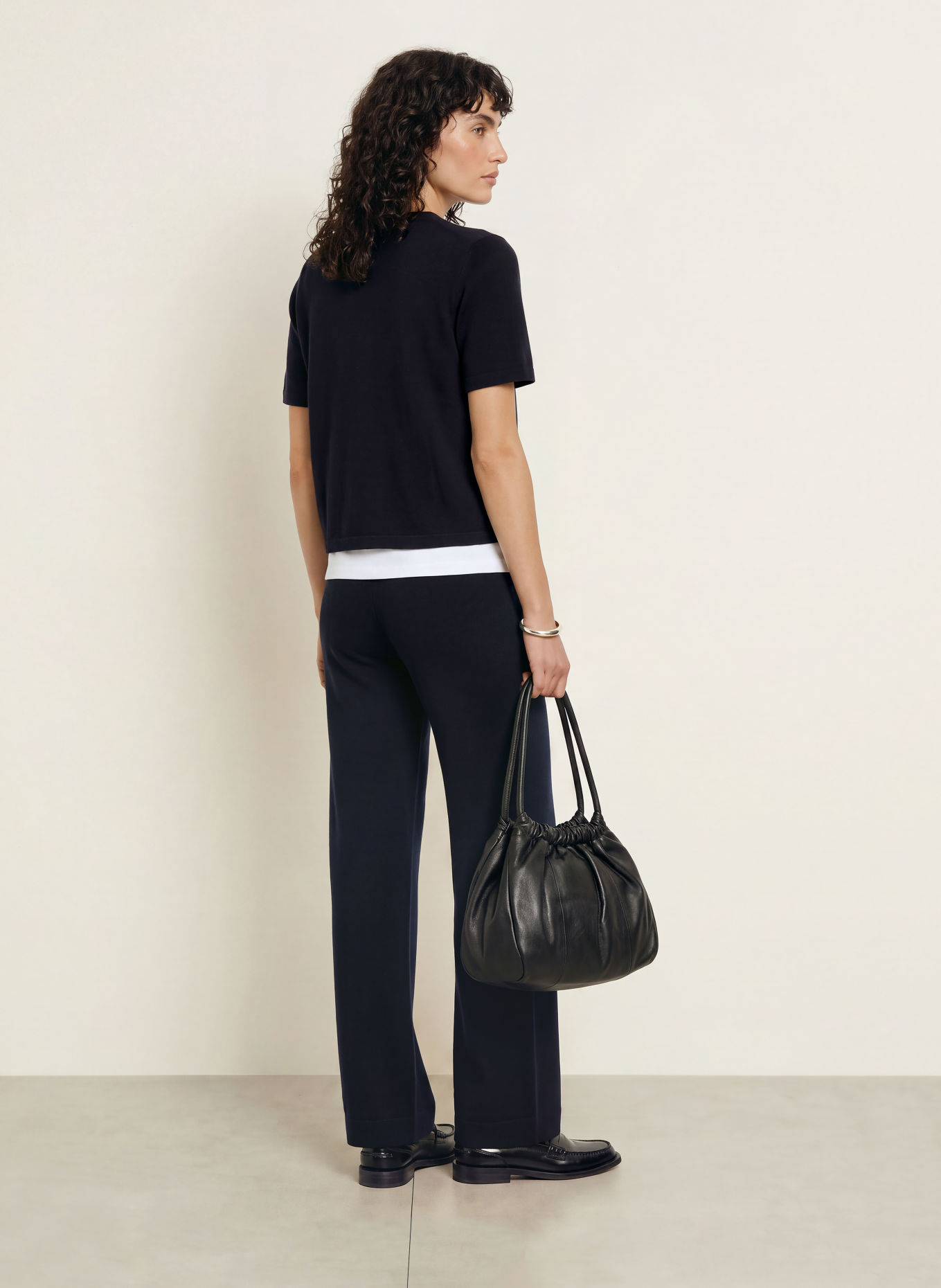 ALLUDE Strickshirt mit Cashmere: DUNKELBLAU