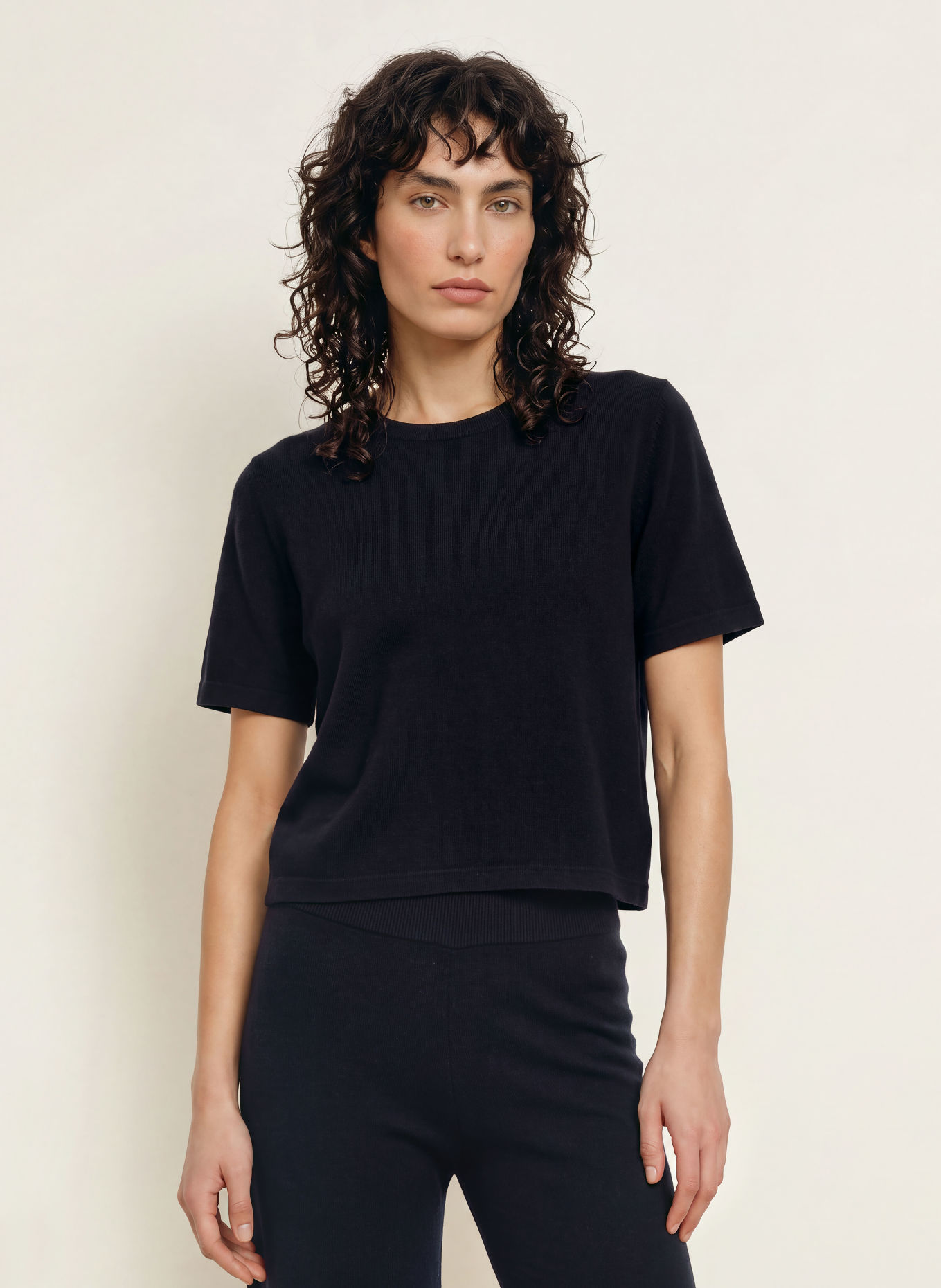 ALLUDE Strickshirt mit Cashmere: DUNKELBLAU