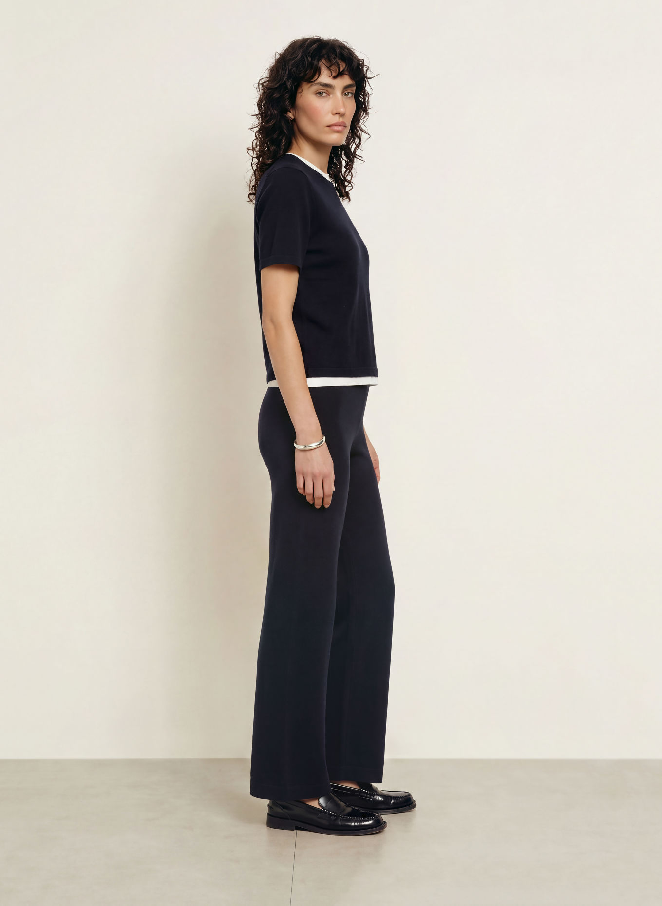 ALLUDE Strickshirt mit Cashmere: DUNKELBLAU