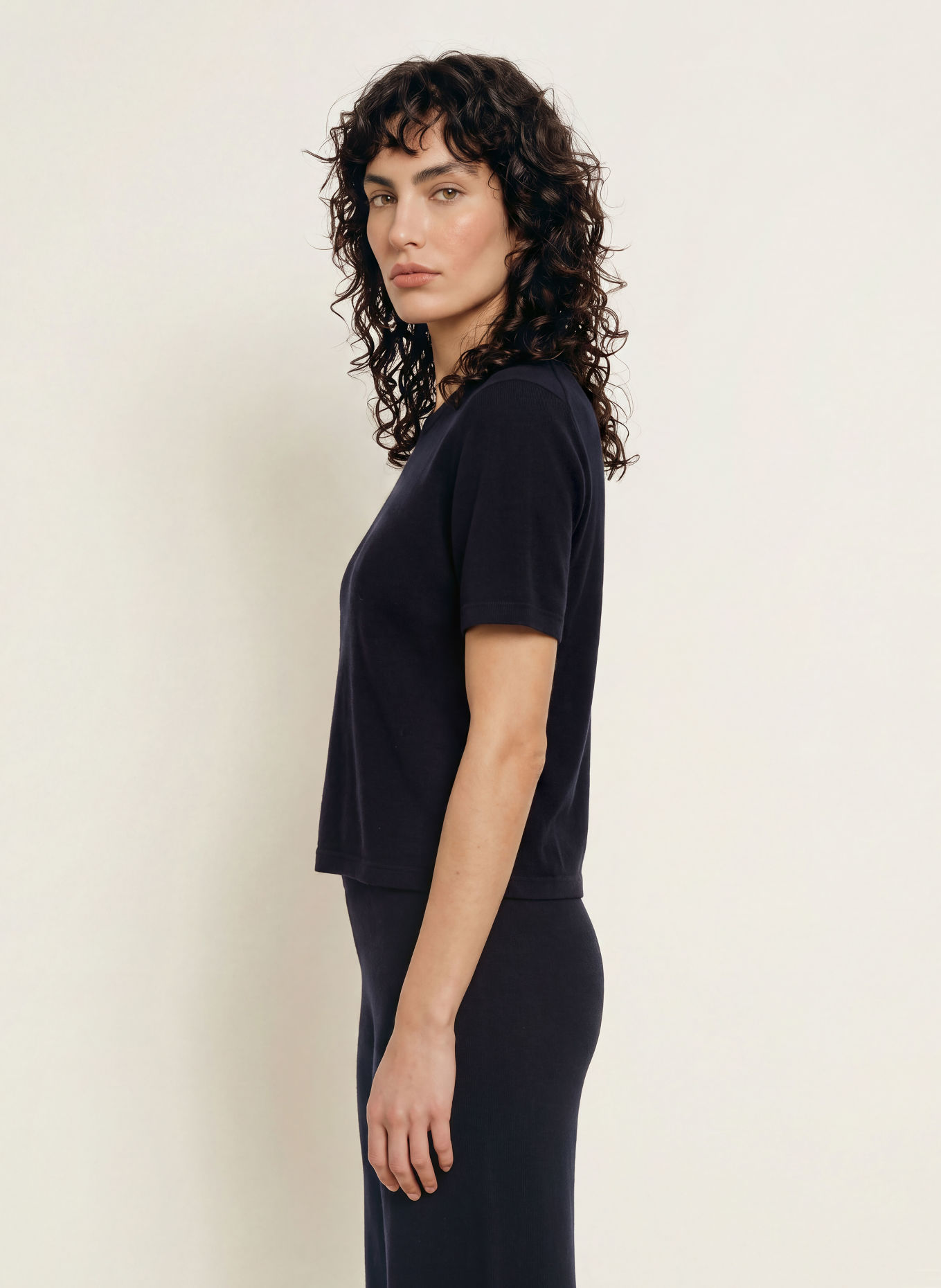 ALLUDE Strickshirt mit Cashmere: DUNKELBLAU