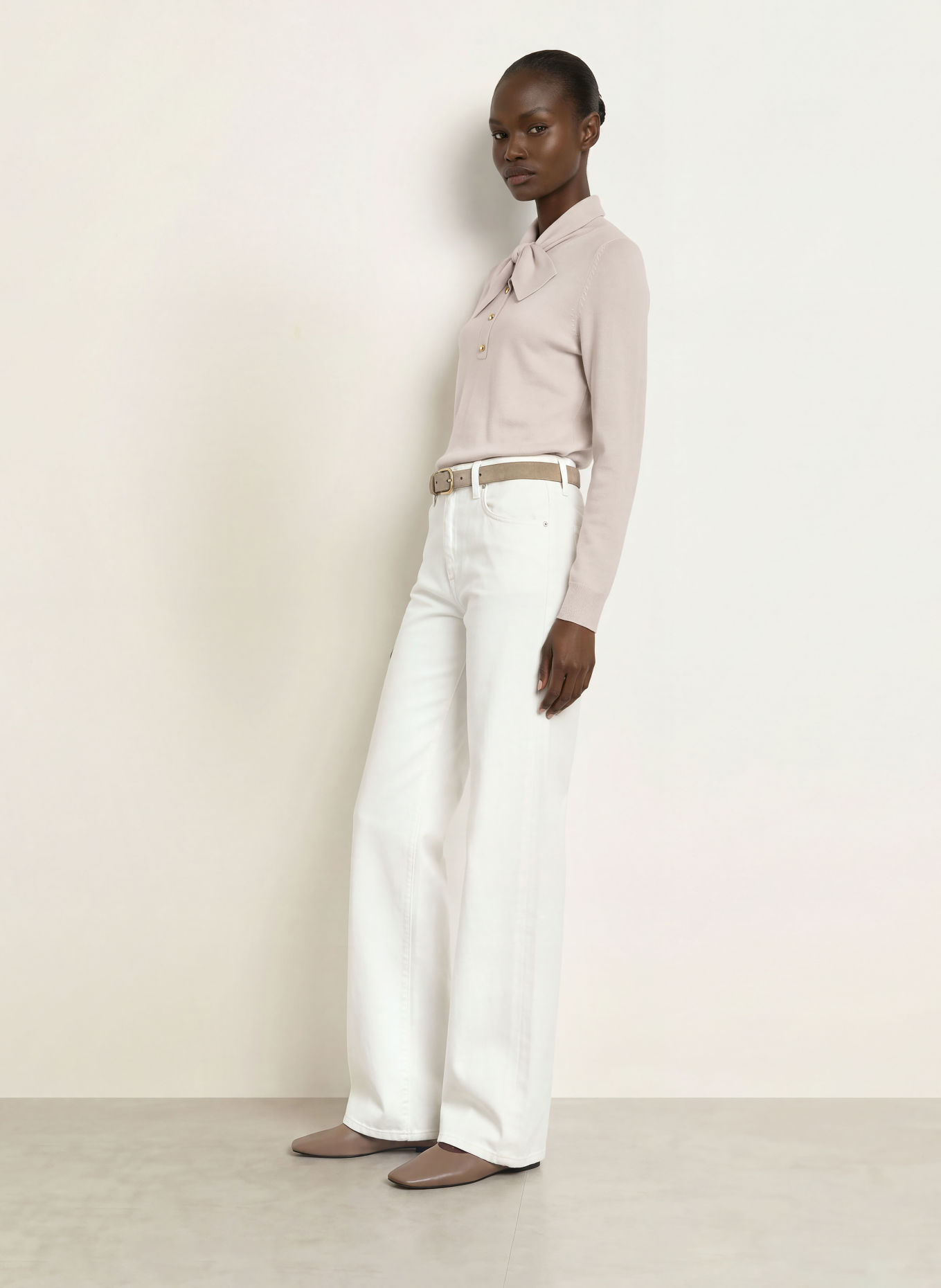ALLUDE Pullover: BEIGE