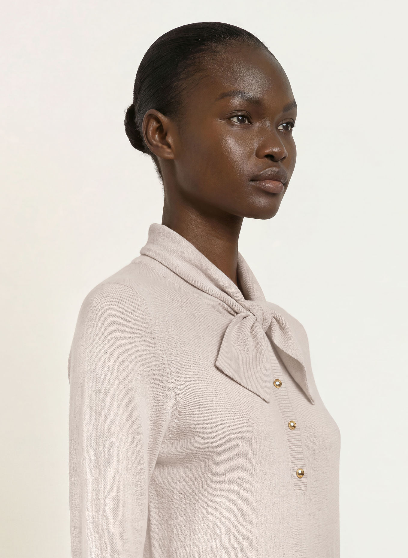 ALLUDE Pullover: BEIGE