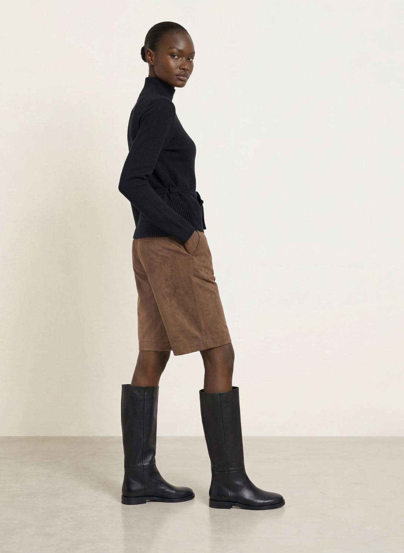 ALLUDE Trui met kasjmier: ZWART