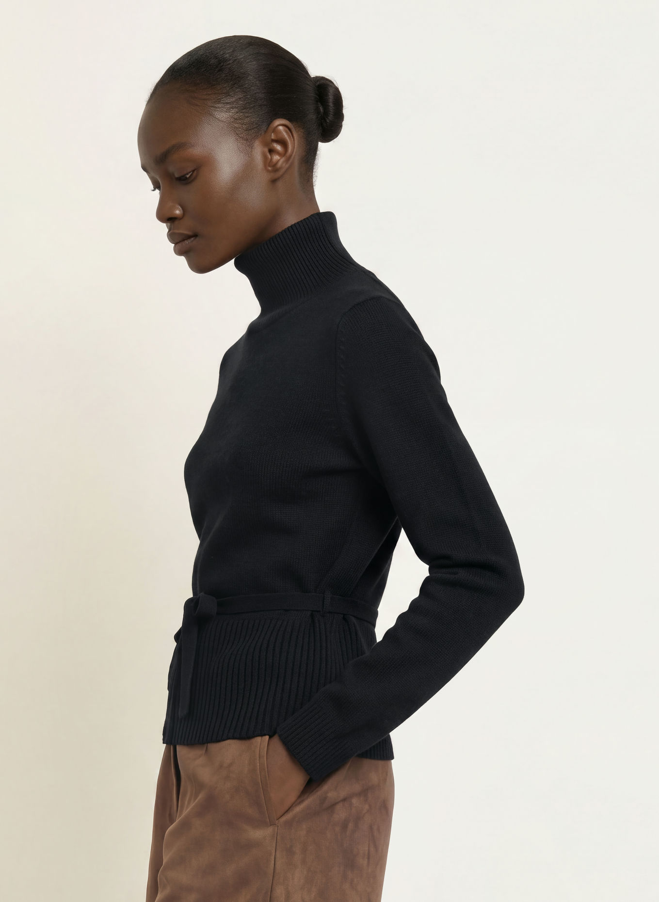 ALLUDE Trui met kasjmier: ZWART