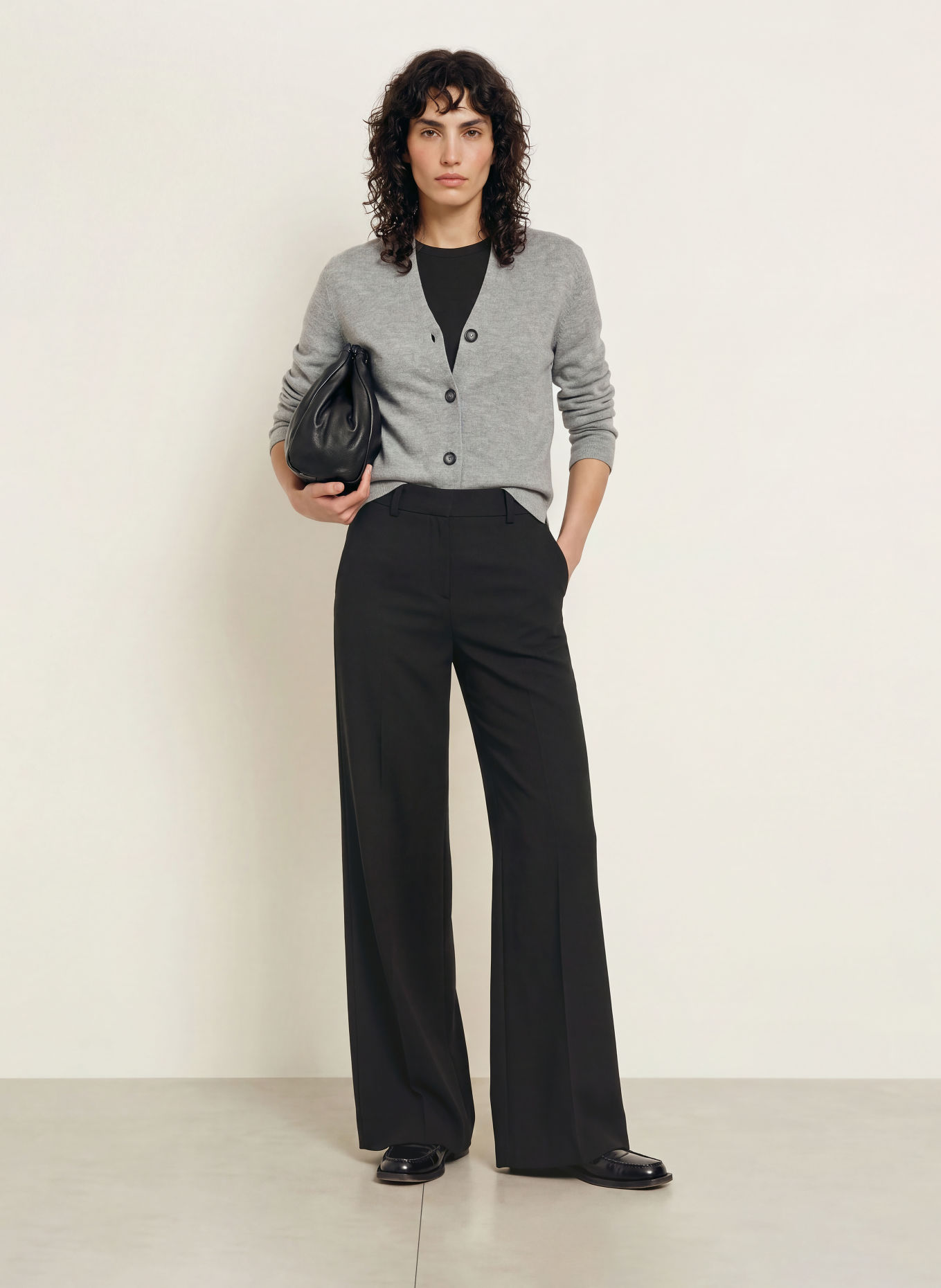 ALLUDE Strickjacke mit Cashmere: GRAU