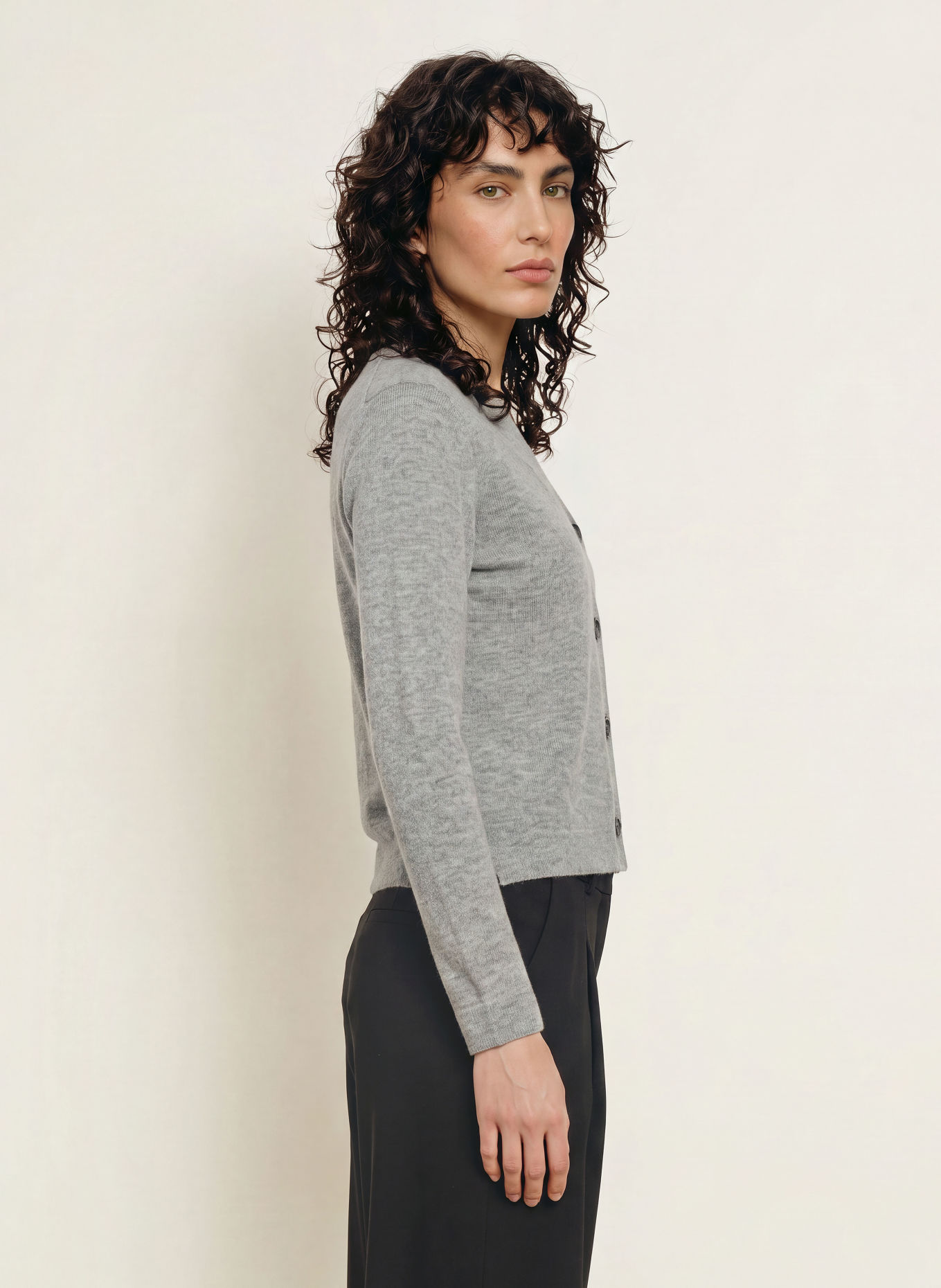 ALLUDE Strickjacke mit Cashmere: GRAU