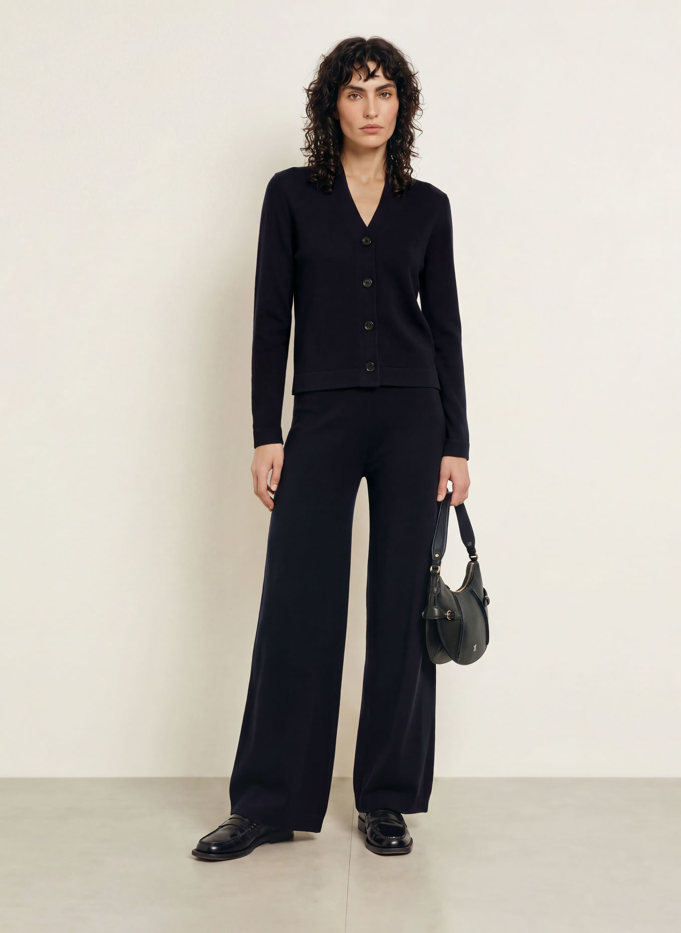 ALLUDE Strickjacke mit Cashmere: DUNKELBLAU