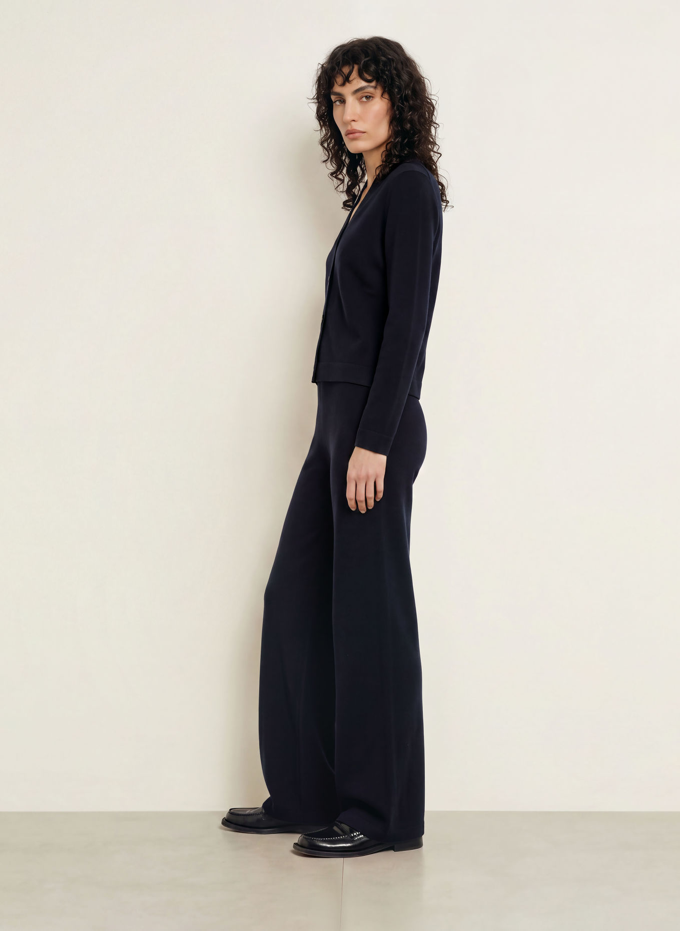ALLUDE Strickjacke mit Cashmere: DUNKELBLAU