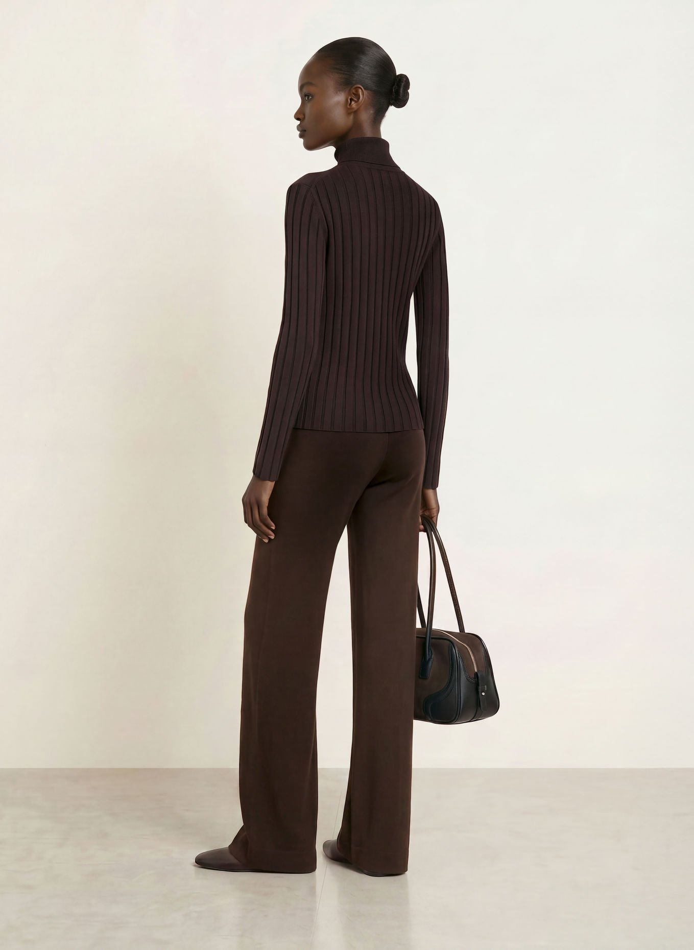 ALLUDE Rollkragenpullover: DUNKELBRAUN