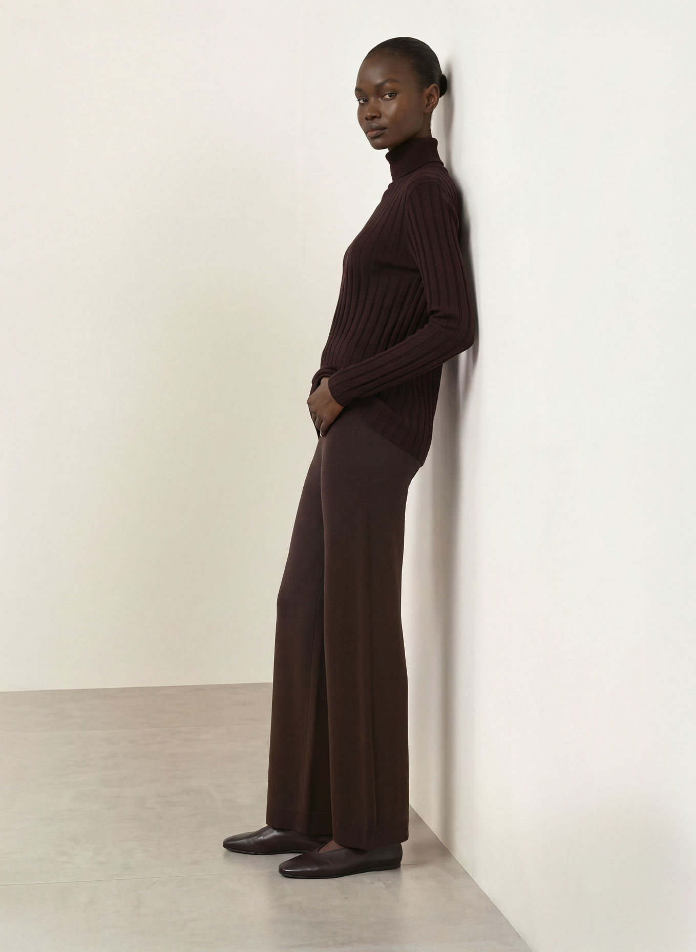 ALLUDE Rollkragenpullover: DUNKELBRAUN