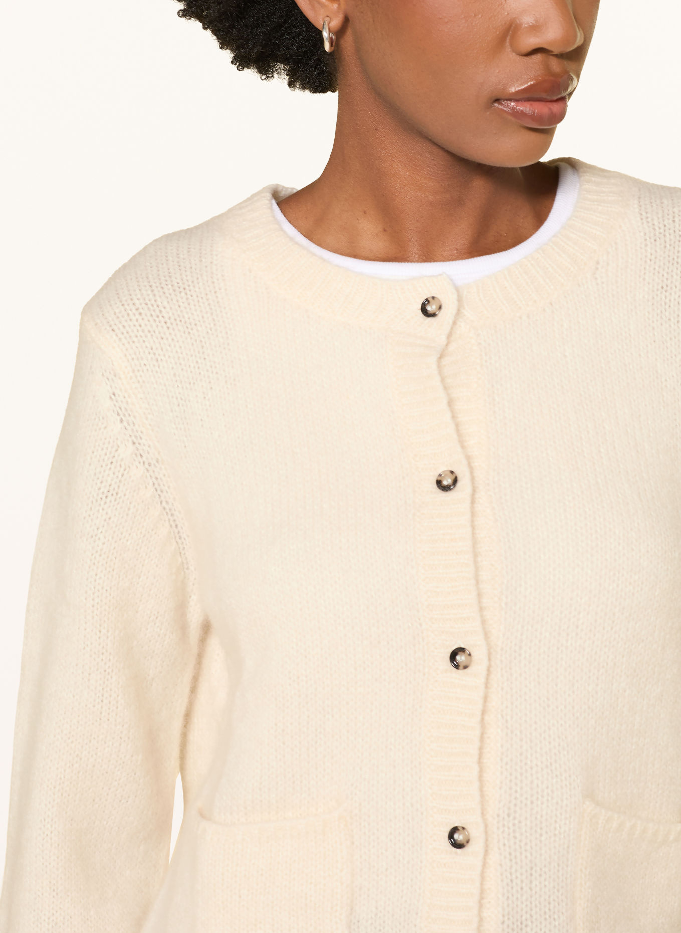 ALLUDE Cardigan with cashmere: ECRU