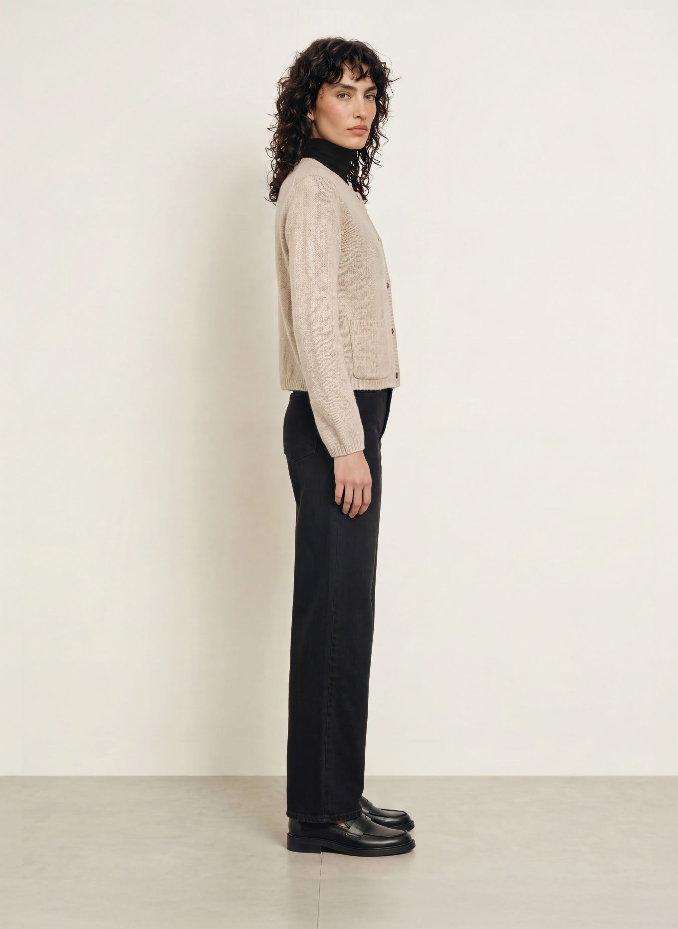 ALLUDE Strickjacke mit Cashmere: BEIGE