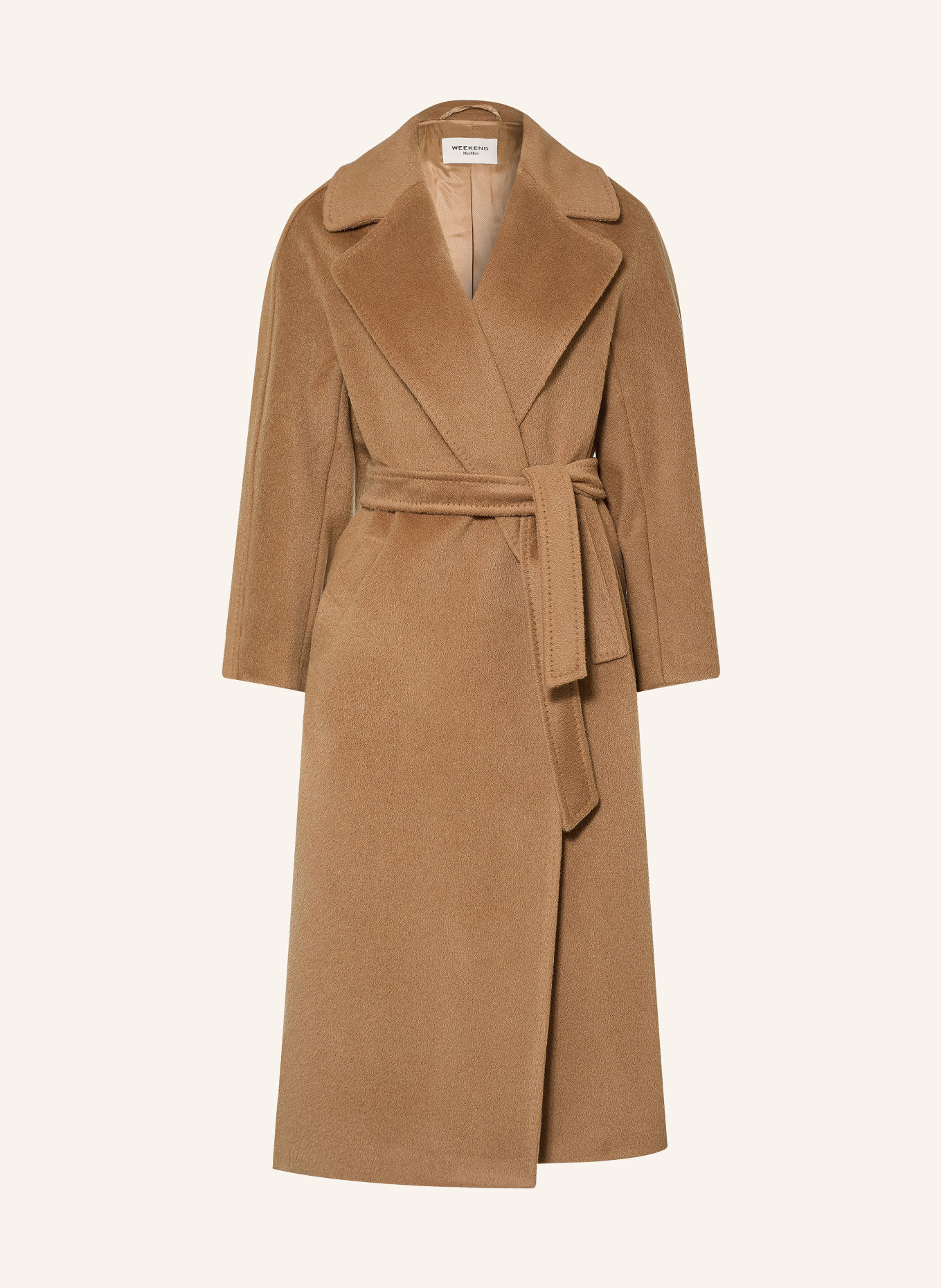 WEEKEND Max Mara Kabát TEMPERA z kombinace materiálů: VELBLOUDÍ