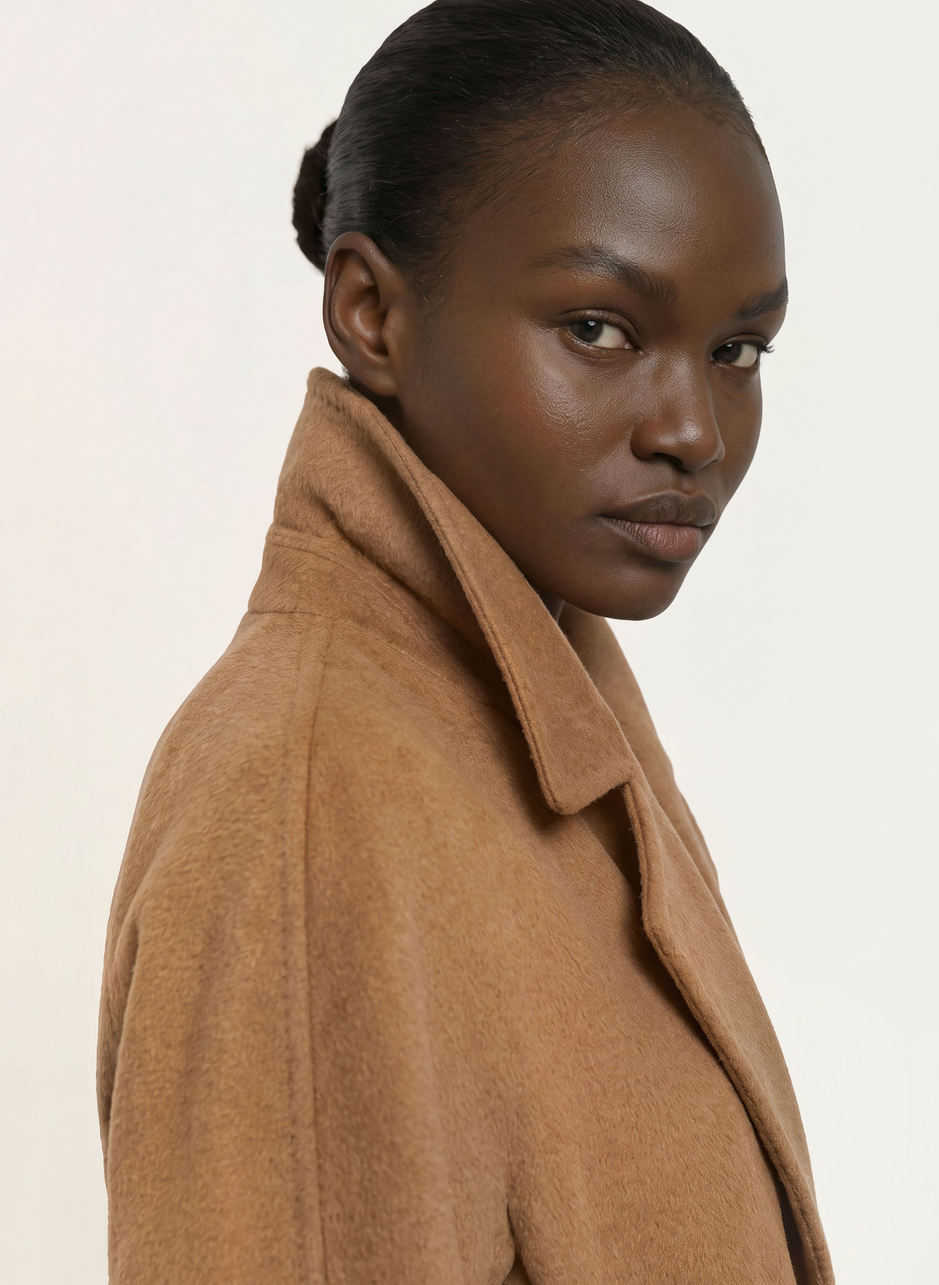 WEEKEND Max Mara Kabát TEMPERA z kombinace materiálů: VELBLOUDÍ