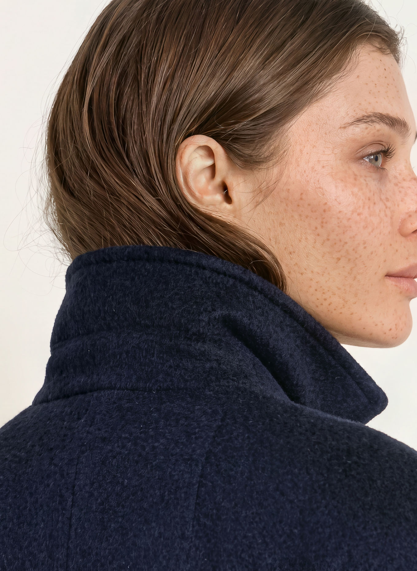 WEEKEND Max Mara Mantel TEMPERA im Materialmix: DUNKELBLAU
