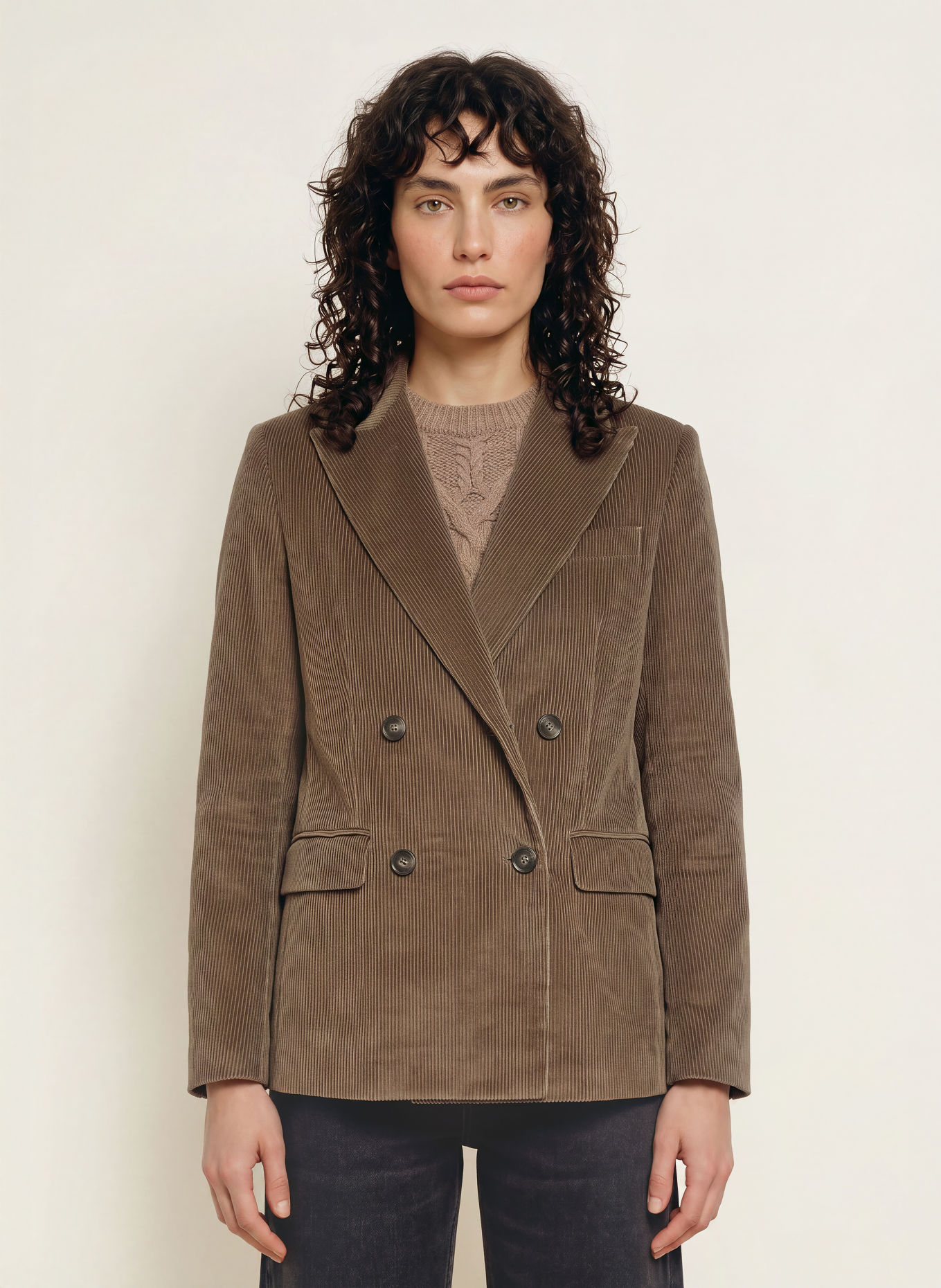 WEEKEND Max Mara Corduroy Blazer KATANGA: LIGHT BROWN