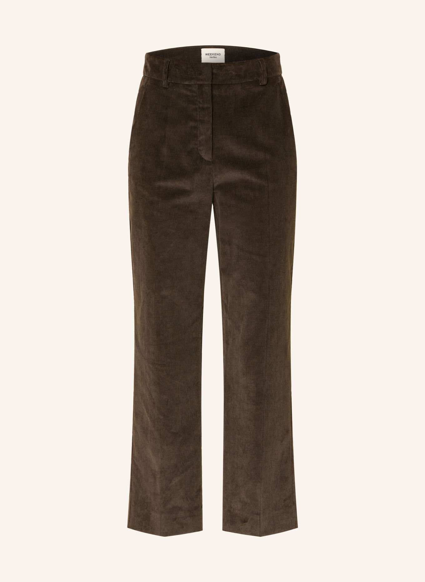 WEEKEND Max Mara 7/8 broek MARRUCA van corduroy: MARRON FONCÉ