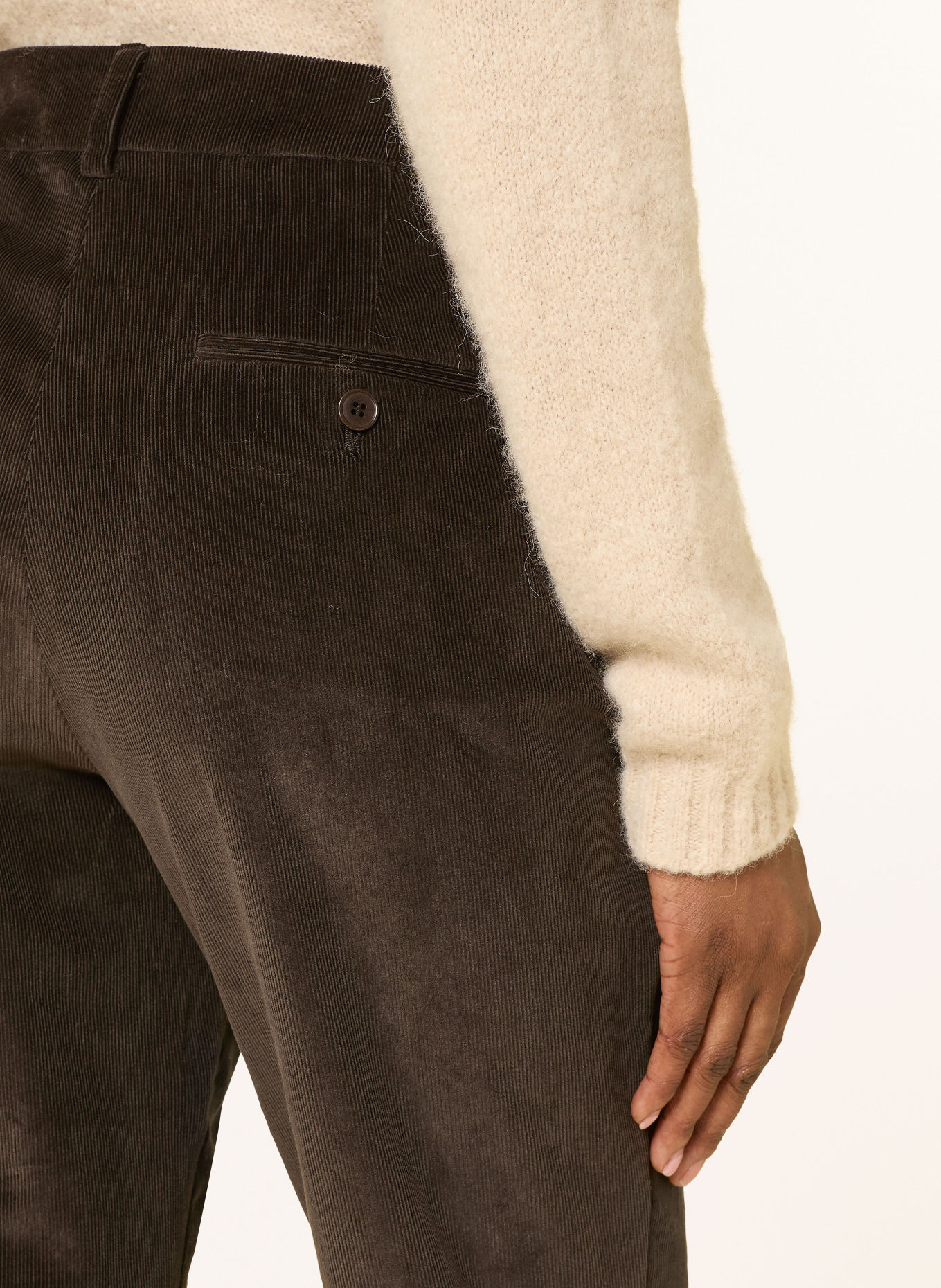 WEEKEND Max Mara 7/8 broek MARRUCA van corduroy: MARRON FONCÉ