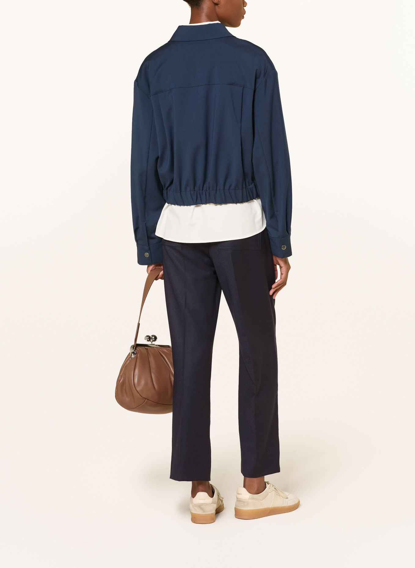 WEEKEND Max Mara Flanellen broek HATELEY: DONKERBLAUW