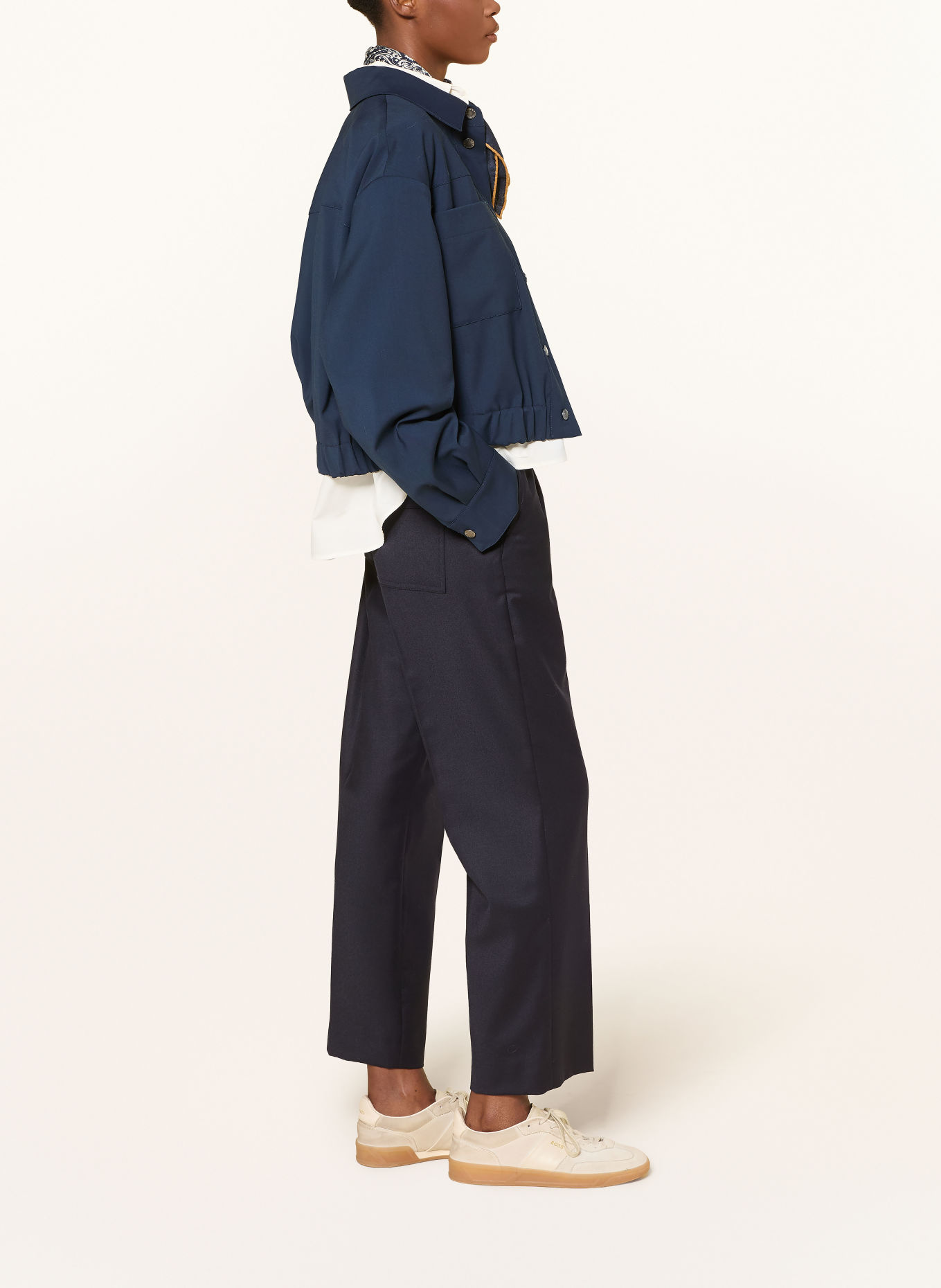WEEKEND Max Mara Flanellen broek HATELEY: DONKERBLAUW