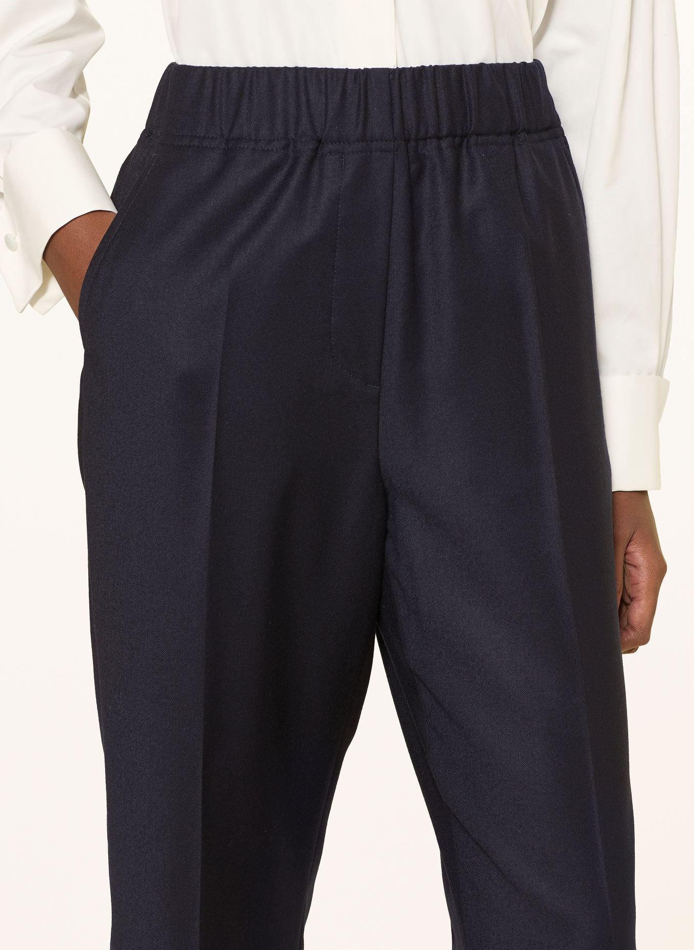 WEEKEND Max Mara Flanellen broek HATELEY: DONKERBLAUW