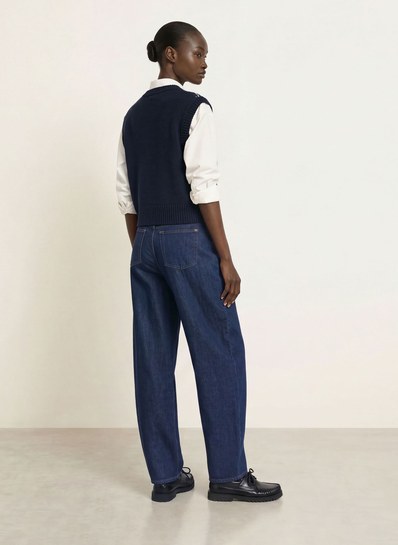 WEEKEND Max Mara Spencer SAVANA: DONKERBLAUW / WIT