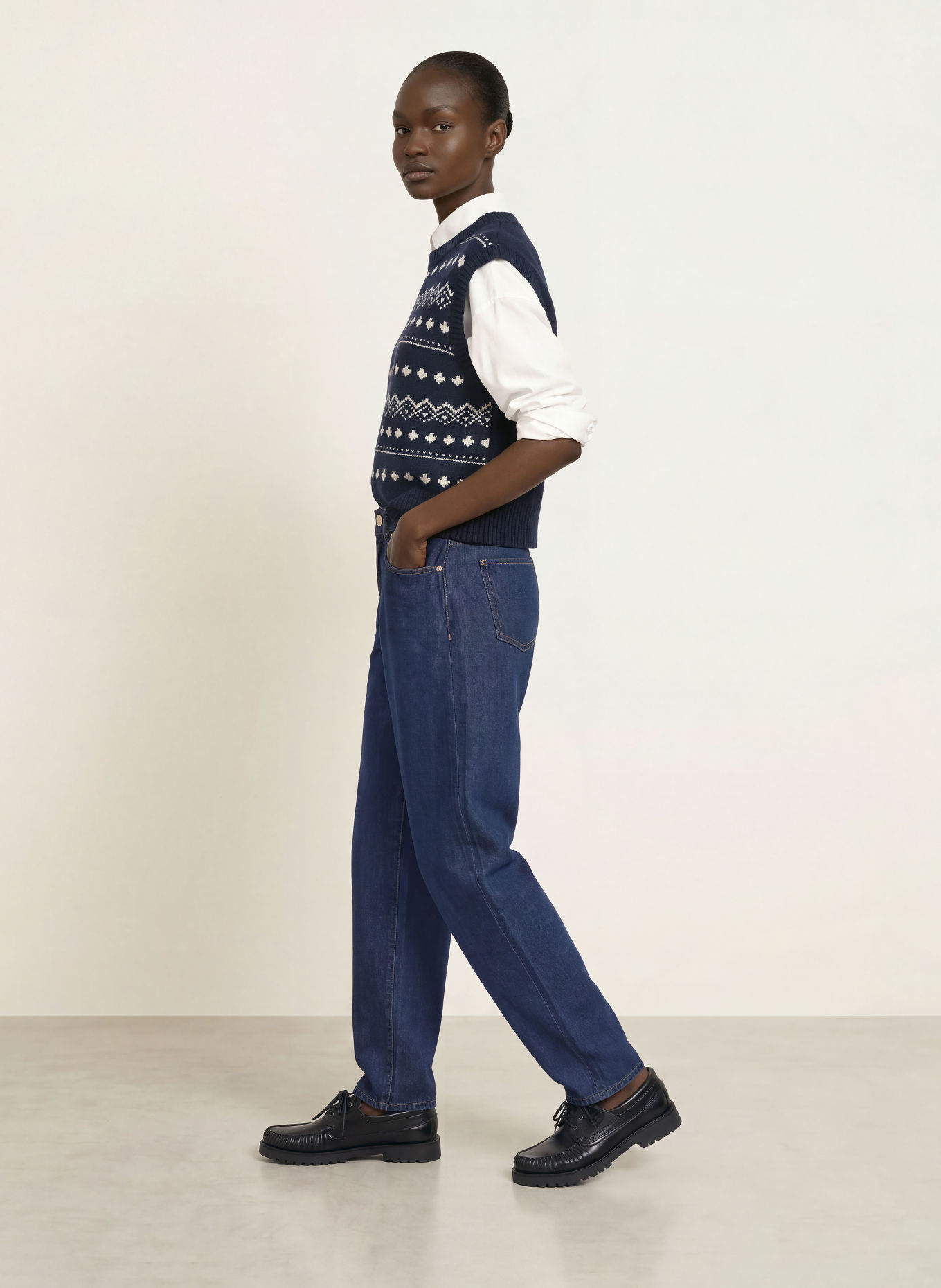 WEEKEND Max Mara Spencer SAVANA: DONKERBLAUW / WIT