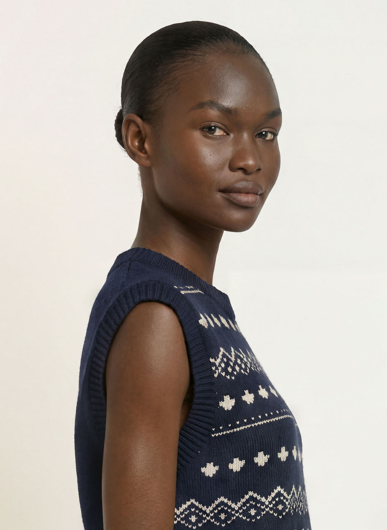 WEEKEND Max Mara Spencer SAVANA: DONKERBLAUW / WIT