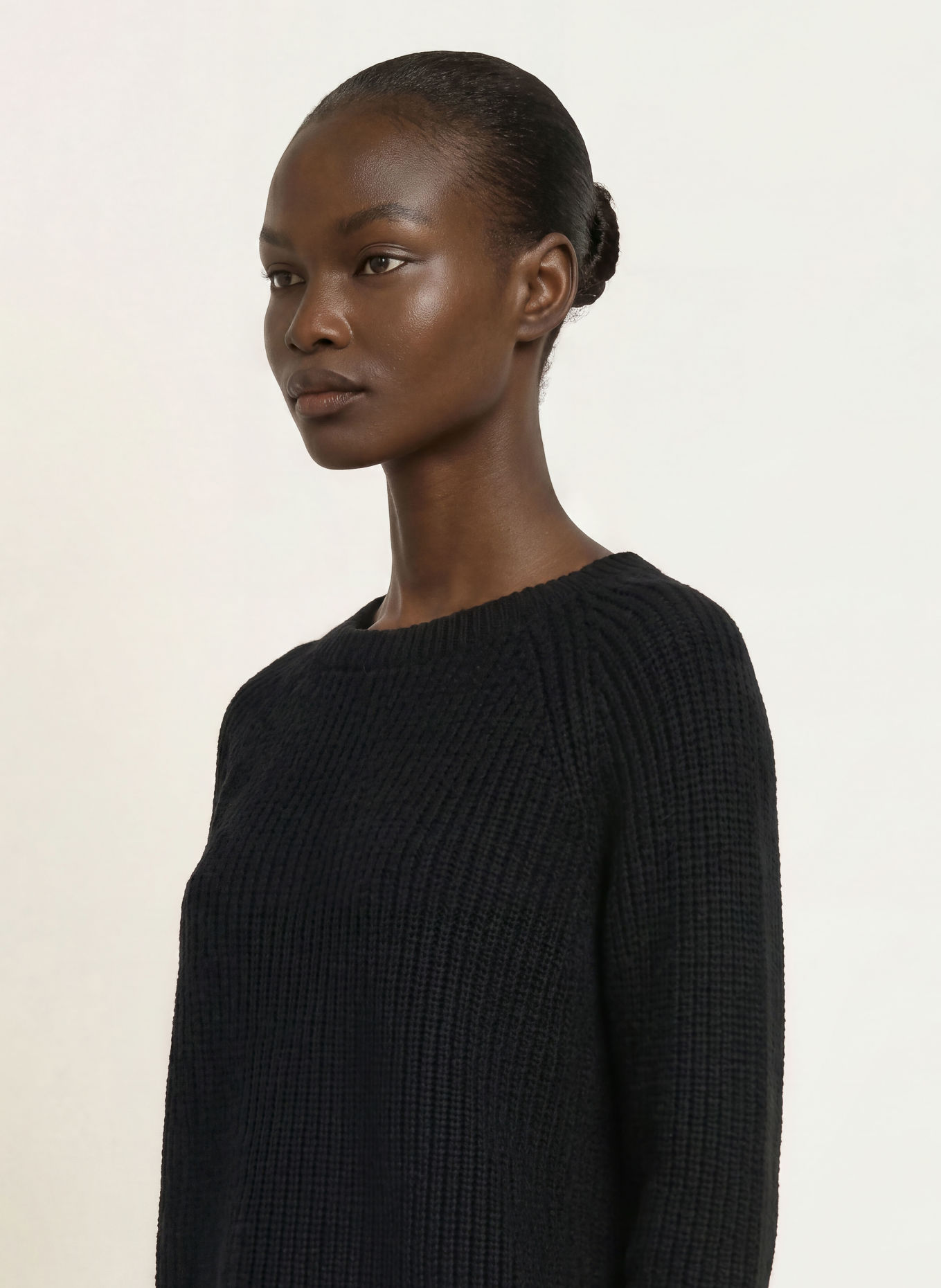 WEEKEND Max Mara XENO Sweater with 3/4-Length Sleeves: BLACK