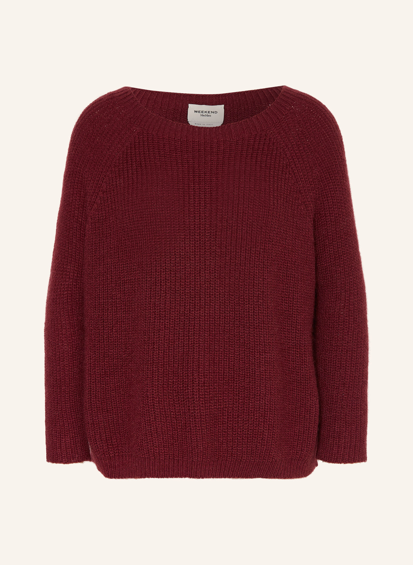 WEEKEND Max Mara XENO Sweater with 3/4-Length Sleeves: DARK RED