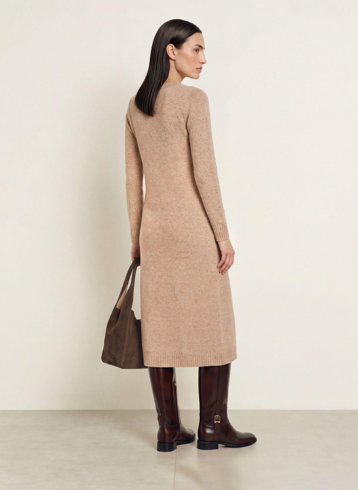WEEKEND Max Mara Strickkleid GOCCIA: BEIGE