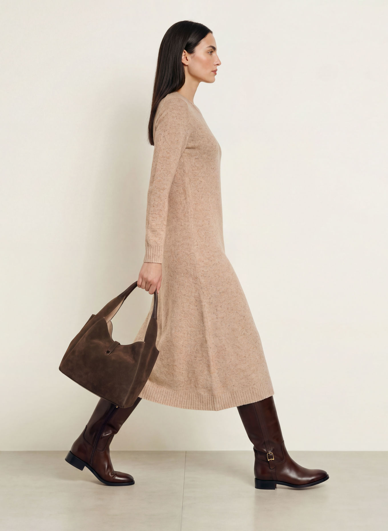 WEEKEND Max Mara Strickkleid GOCCIA: BEIGE